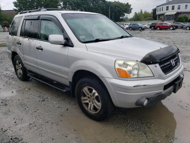 2HKYF18504H522403 - 2004 HONDA PILOT EXL SILVER photo 4