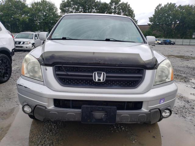 2HKYF18504H522403 - 2004 HONDA PILOT EXL SILVER photo 5