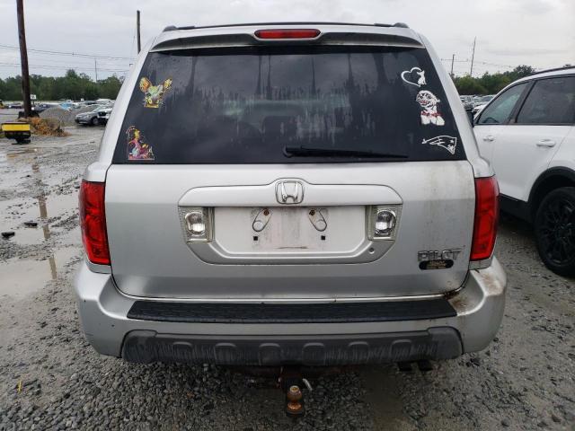 2HKYF18504H522403 - 2004 HONDA PILOT EXL SILVER photo 6