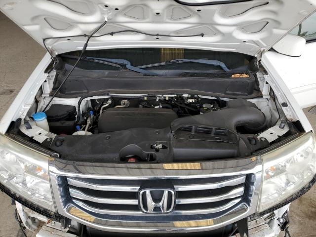 5FNYF3H53DB012038 - 2013 HONDA PILOT EXL WHITE photo 12