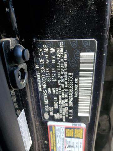 3KPA24AD8LE337518 - 2020 KIA RIO LX BLACK photo 13