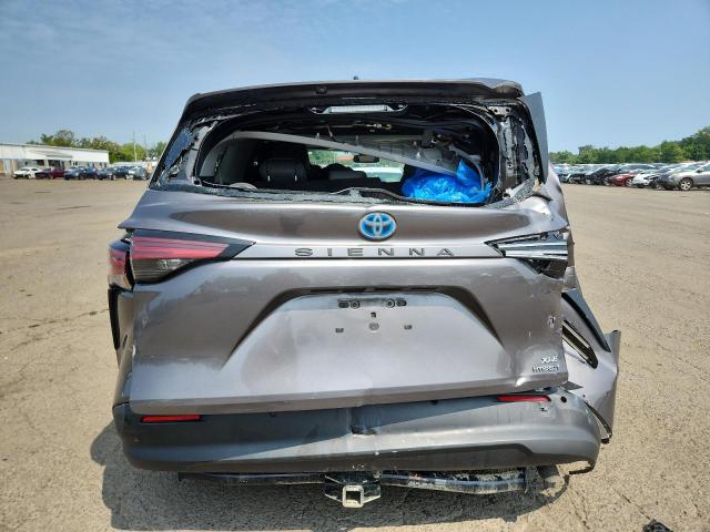 5TDYRKEC8MS037114 - 2021 TOYOTA SIENNA XLE GRAY photo 6