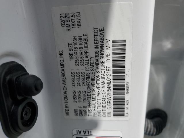 5J6RW2H54ML012197 - 2021 HONDA CR-V EX 白色 照片 13