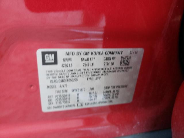 KL4CJCSB5EB650295 - 2014 BUICK ENCORE RED photo 14