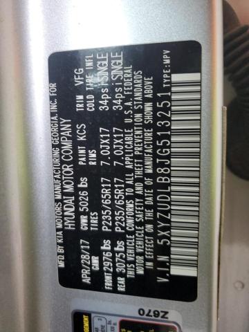 5XYZUDLB8JG513251 - 2018 HYUNDAI SANTA FE S SILVER photo 13