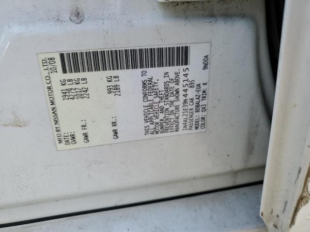 1N4AL21E39N445145 - 2009 NISSAN ALTIMA 2.5 WHITE photo 12