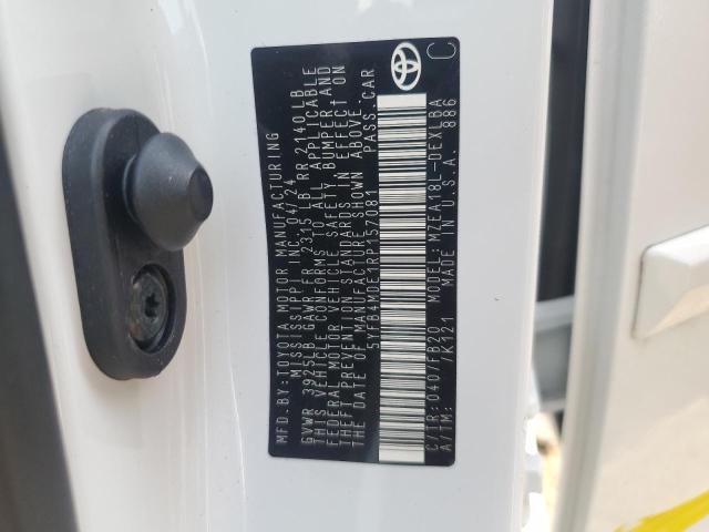 5YFB4MDE1RP157081 - 2024 TOYOTA COROLLA LE Білий фото 12