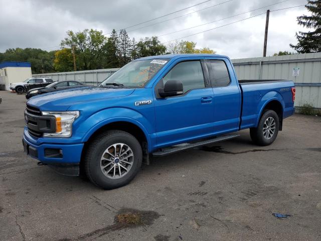 1FTEX1EP4KFB16086 - 2019 FORD F150 SUPER CAB BLUE photo 1