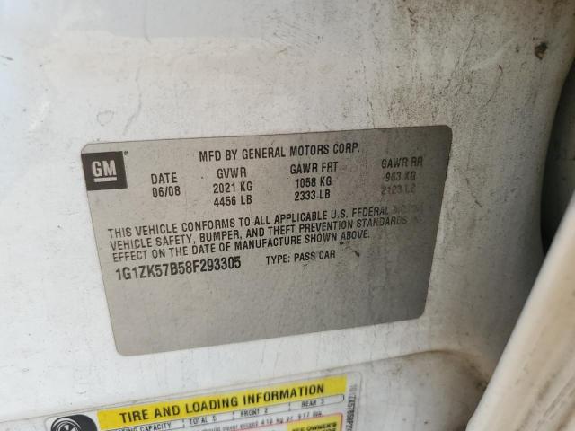 1G1ZK57B58F293305 - 2008 CHEVROLET MALIBU LTZ თეთრი ფოტო 12