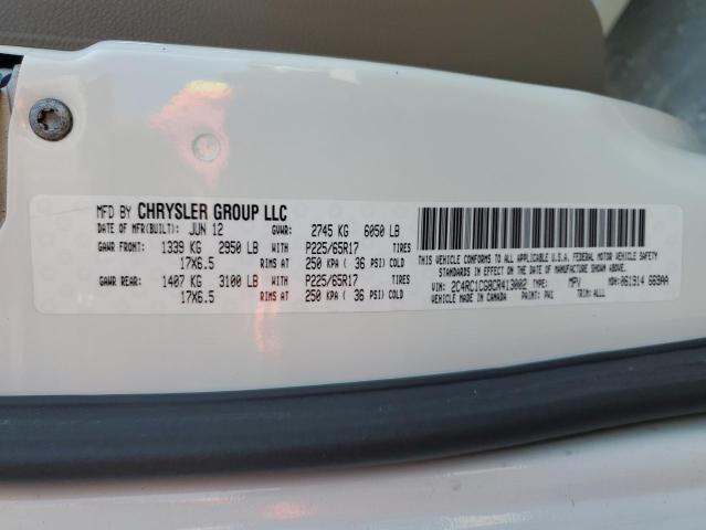 2C4RC1CG8CR413002 - 2012 CHRYSLER TOWN & COU TOURING L WHITE photo 14