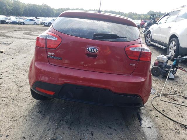 KNADM5A39E6401916 - 2014 KIA RIO LX RED photo 6