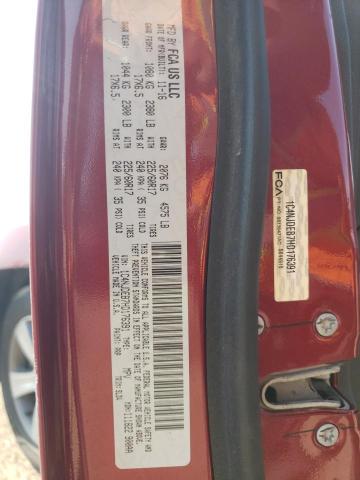 1C4NJDEB7HD176391 - 2017 JEEP COMPASS LATITUDE RED photo 12