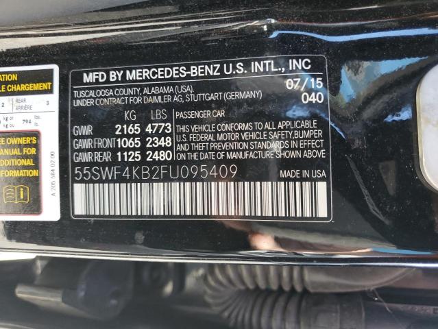 55SWF4KB2FU095409 - 2015 MERCEDES-BENZ C 300 4MATIC BLACK photo 13