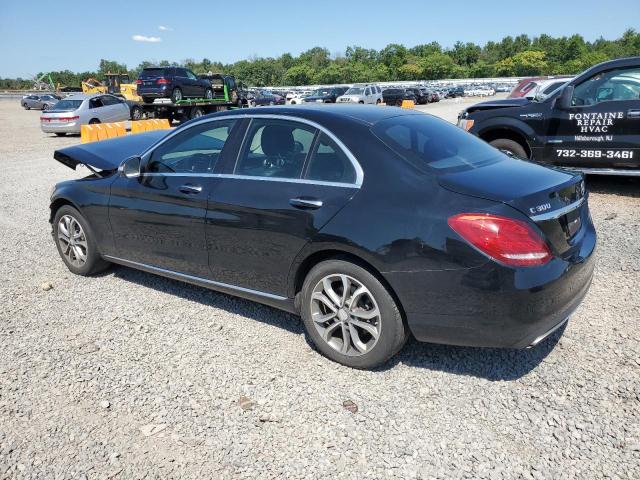 55SWF4KB2FU095409 - 2015 MERCEDES-BENZ C 300 4MATIC BLACK photo 2