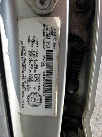 5TEGN92N34Z388098 - 2004 TOYOTA TACOMA DOUBLE CAB PRERUNNER SILVER photo 14