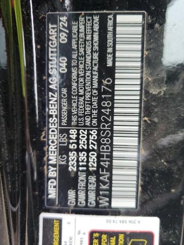 W1KAF4HB8SR248176 - 2025 MERCEDES-BENZ C 300 4MATIC BLACK photo 12