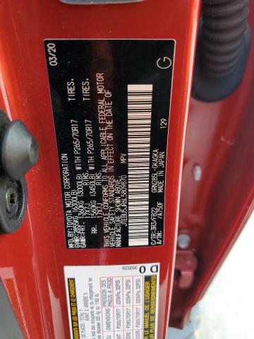 JTEBU5JR6L5809870 - 2020 TOYOTA 4RUNNER SR5/SR5 PREMIUM 勃艮第红 照片 13