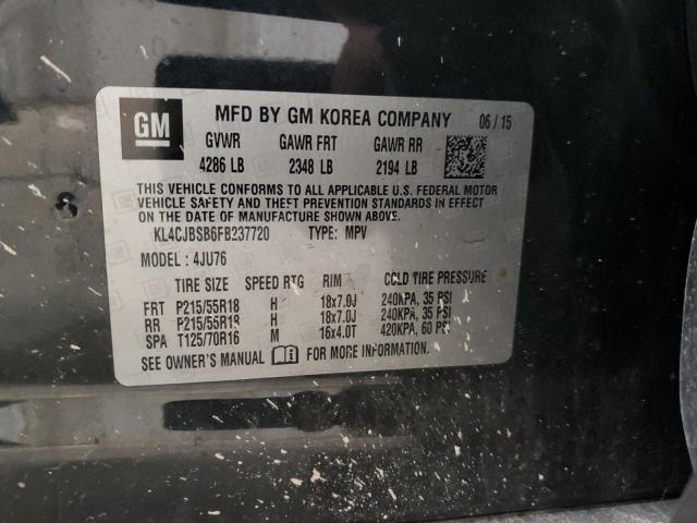 KL4CJBSB6FB237720 - 2015 BUICK ENCORE CONVENIENCE ნაცრისფერი ფოტო 13