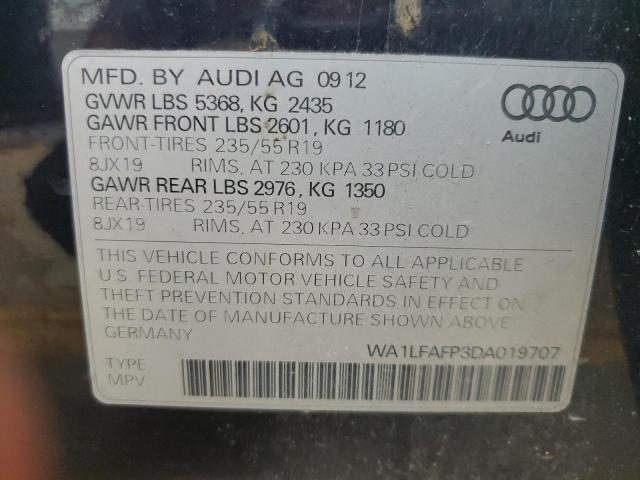 WA1LFAFP3DA019707 - 2013 AUDI Q5 PREMIUM PLUS BLACK photo 13