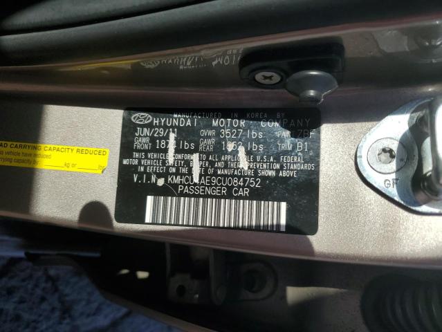 KMHCU4AE9CU084752 - 2012 HYUNDAI ACCENT GLS GRAY photo 12
