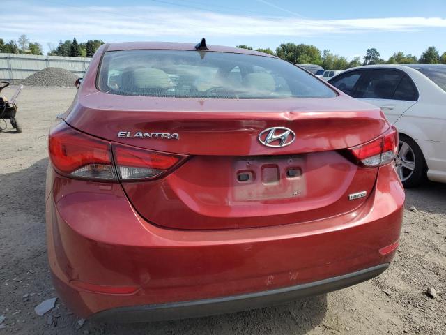 5NPDH4AE5FH631222 - 2015 HYUNDAI ELANTRA SE RED photo 6