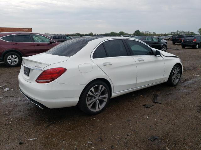 55SWF4KB0FU063820 - 2015 MERCEDES-BENZ C300 300 4MATIC WHITE photo 3