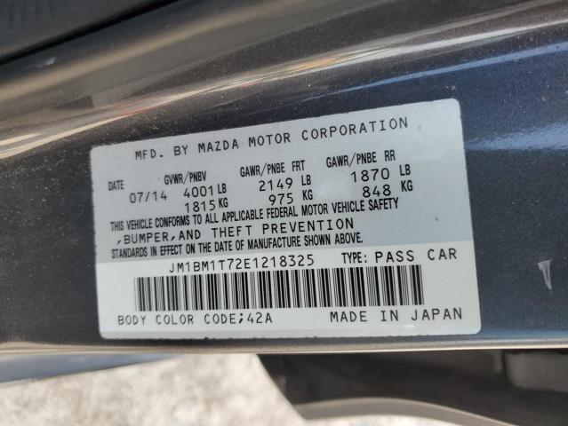 JM1BM1T72E1218325 - 2014 MAZDA 3 SV GRAY photo 12