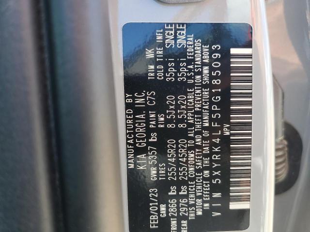 5XYRK4LF5PG185093 - 2023 KIA SORENTO SX GRAY photo 14