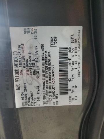 1FMDU74K05UA32825 - 2005 FORD EXPLORER EDDIE BAUER GRAY photo 13