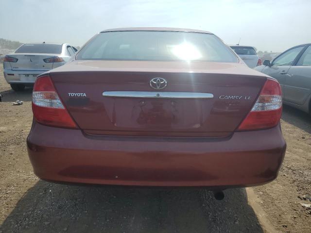 4T1BE32K74U324289 - 2004 TOYOTA CAMRY LE MAROON photo 6