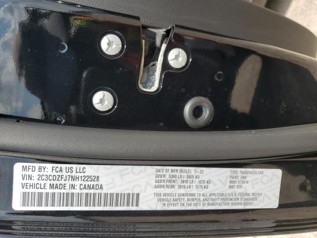 2C3CDZFJ7NH122528 - 2022 DODGE CHALLENGER R/T SCAT PACK BLACK photo 13