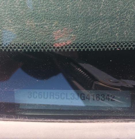 3C6UR5CL3JG418342 - 2018 RAM 2500 ST GRAY photo 10