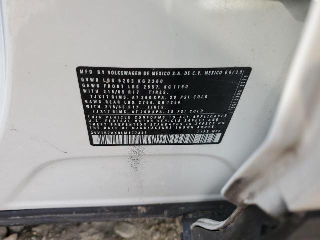 3VV1B7AX9LM177345 - 2020 VOLKSWAGEN TIGUAN S თეთრი ფოტო 13