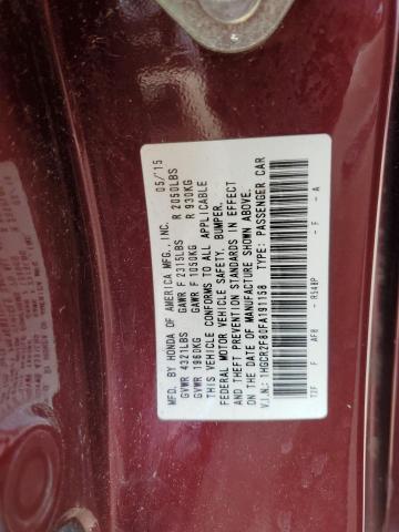 1HGCR2F80FA191158 - 2015 HONDA ACCORD EXL MAROON photo 12