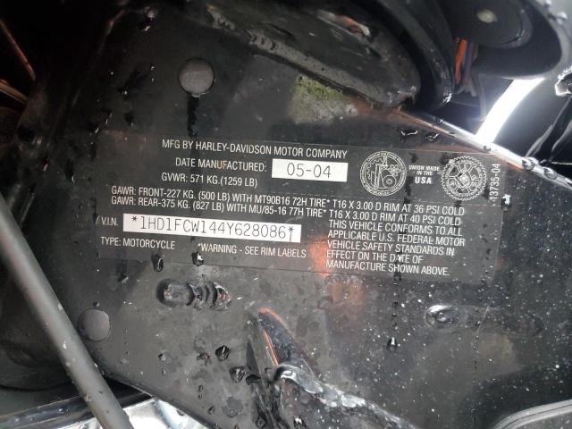 1HD1FCW144Y628086 - 2004 HARLEY-DAVIDSON FLHTCUI 黑色 照片 9