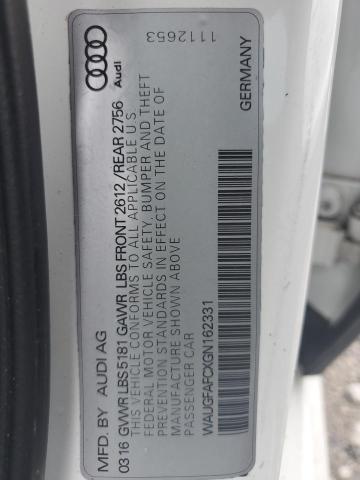 WAUGFAFCXGN162331 - 2016 AUDI A6 PREMIUM PLUS 白色 照片 13