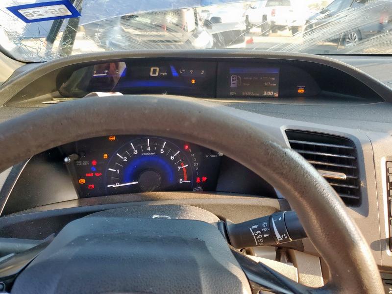 2HGFG3B89CH507409 - 2012 HONDA CIVIC EX BLUE photo 9