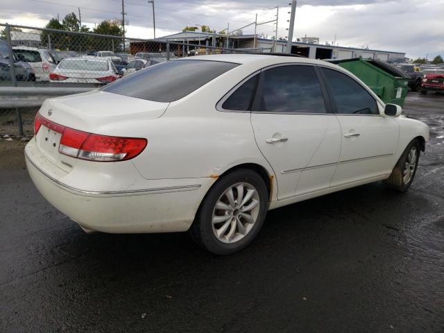 KMHFC46F56A081256 - 2006 HYUNDAI AZERA SE WHITE photo 3