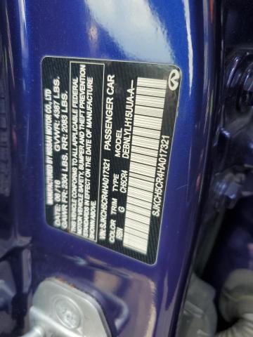 SJKCH5CR4HA017321 - 2017 INFINITI QX30 BASE BLUE photo 12