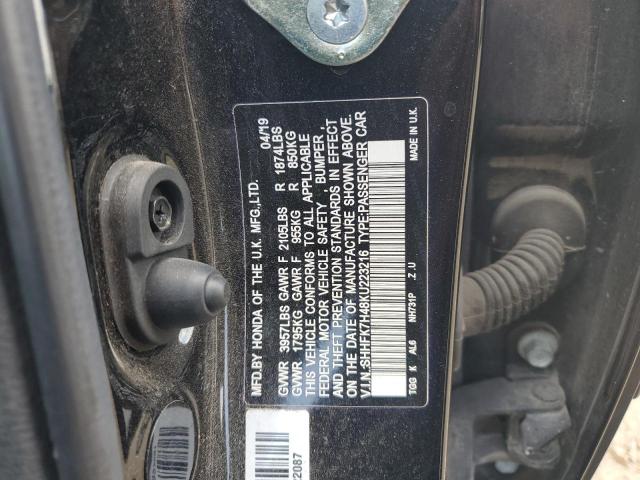 SHHFK7H48KU223216 - 2019 HONDA CIVIC SPORT Czarny zdjęcie 12