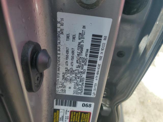 3TMAZ5CN7GM015939 - 2016 TOYOTA TACOMA DOUBLE CAB 银色 照片 12