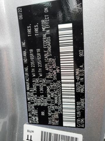 5TDGZRAH4NS553056 - 2022 TOYOTA HIGHLANDER XLE Silber Foto 13