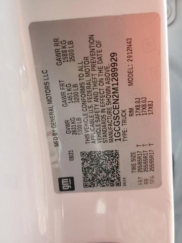 1GCGSCEN2M1289929 - 2021 CHEVROLET COLORADO LT WHITE photo 12