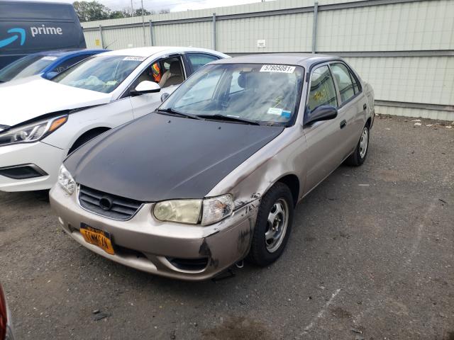 1NXBR12E12Z641016 - 2002 TOYOTA COROLLA CE TAN photo 2