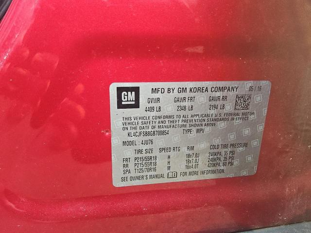 KL4CJFSB8GB700854 - 2016 BUICK ENCORE CONVENIENCE 红色 照片 13