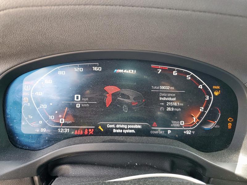 5UXTY9C09M9F20609 - 2021 BMW X3 XDRIVEM40I BLACK photo 9