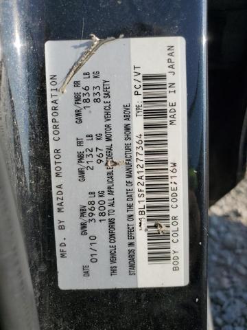 JM1BL1SF2A1277364 - 2010 MAZDA 3 I BLACK photo 12