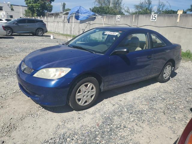 1HGEM221X4L074317 - 2004 HONDA CIVIC DX VP BLUE photo 1