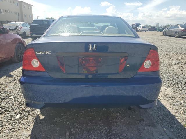 1HGEM221X4L074317 - 2004 HONDA CIVIC DX VP BLUE photo 6