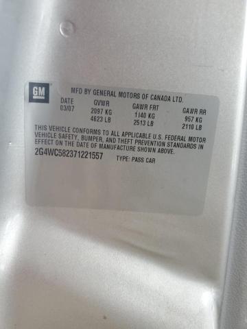 2G4WC582371221557 - 2007 BUICK LACROSSE CX Argent photo 12